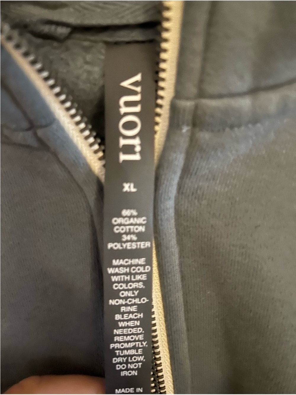 Womens Vuori oversized restore half zip hoodie smoke blue size XL VW288 - Picture 3 of 5